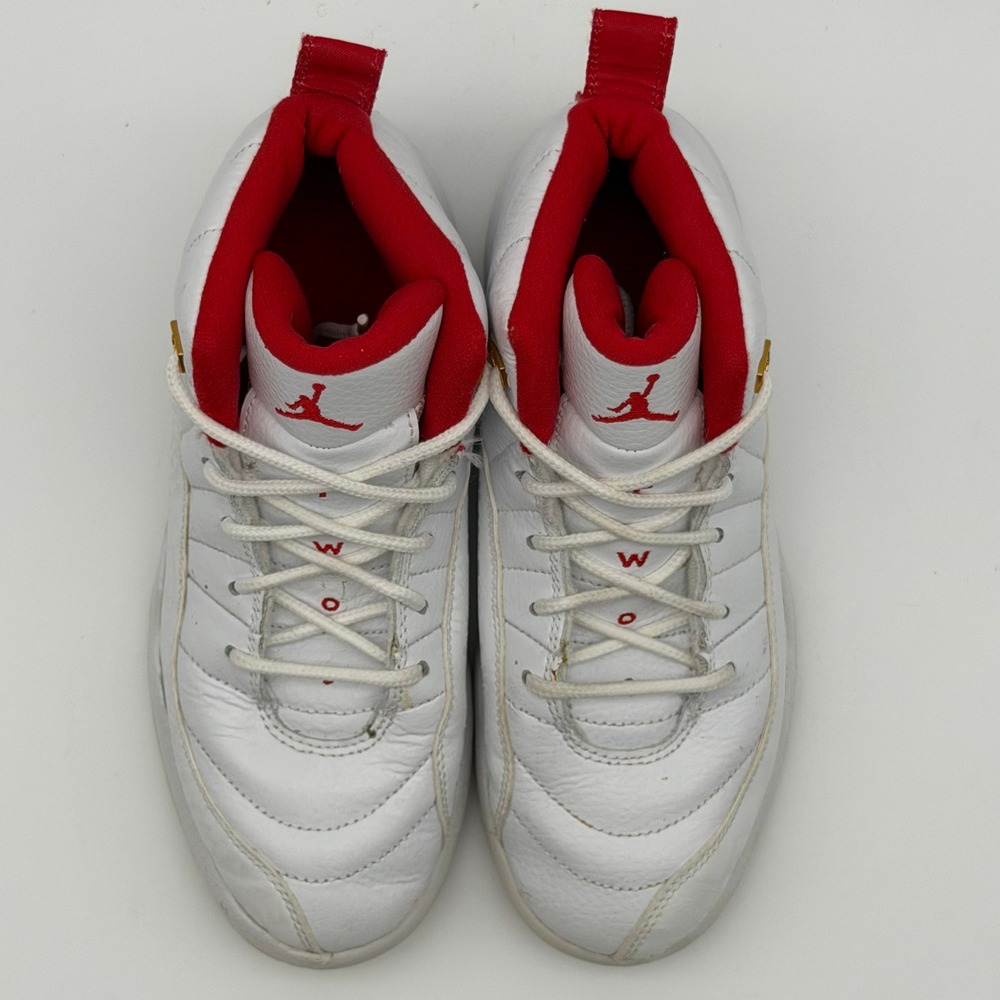Jordan 12 Retro FIBA White University Red 151186-107 Size 2.5Y - Picture 7 of 14
